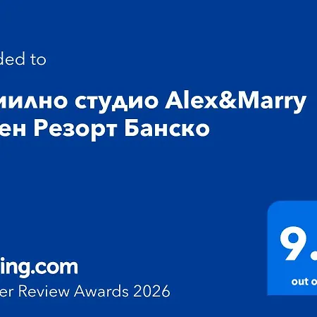 شقة фамилно студио Alex&marry аспен